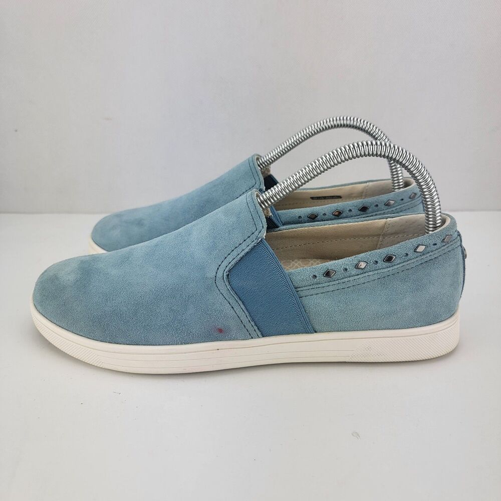Spenco Womens Size 8 Blue Santa Barbara Suede Orthotic Slip On Shoes